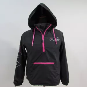 FILA VTG Mens Hooded Jacket Black Chest 36/38 UK M REF (Y00730) - Picture 1 of 16