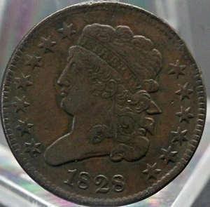 1828 KLASSIKER KOPF HALBER CENT VZ ERHALTUNG   - Bild 1 von 2