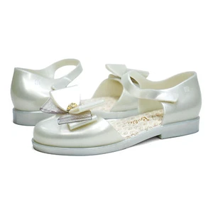Mini Melissa Amy & Barbie Little Girls' Flats Shoes - Pearl White - Picture 1 of 6
