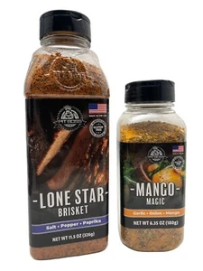 2 Pack Of Pit Boss Seasoning Rubs 11.5 Oz Lonestar Beef Brisket & Mango Magic - Picture 1 of 10