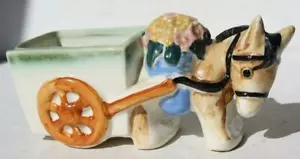 Esel Figur Blumenwagen Übertopf kleine Vase NY Pioneer Merchandise Made Japan - Bild 1 von 1