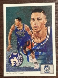 Pooh Richardson firmato 1991-92 Upper Deck #97 Collectors Choice Auto Wolves - Foto 1 di 2