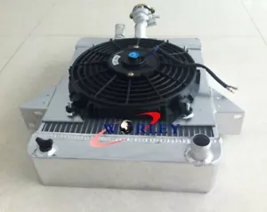 FOR Triumph GT6 1966-1973 1967 68 aluminum radiator +10'' 12V fan kit 3 ROW - Picture 1 of 8