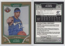 2008 Bowman Draft Picks & Stars Gold Refractor /25 JaVale McGee Rookie Auto RC