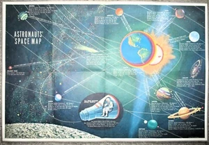 Mapa espacial de los astronautas 1961 de colección gratis con cada compra de Gravy Train PROMOCIÓN - Imagen 1 de 5