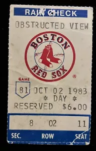Biglietto Carl Yastrzemski 1983 ultimo successo 3419/Yaz Day Pass Boston Red Sox 10/2 ⚾️ - Foto 1 di 3