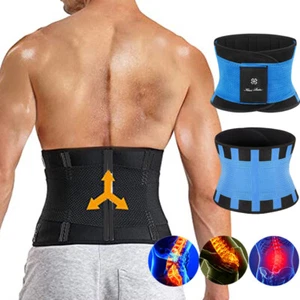Men Lumbar Lower Back Support Brace Posture Orthosis Waist Belt Pain Relief Wrap - Picture 1 of 23