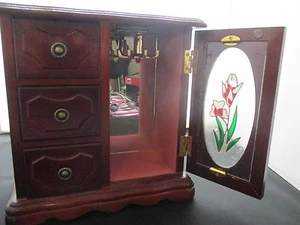 Mini Wood Dresser Jewellery Box - Picture 1 of 11