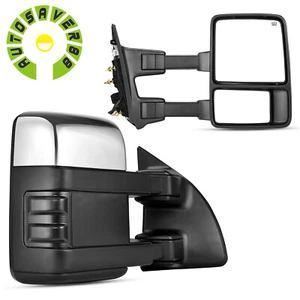 Pair Power Heated Tow Mirrors for 1999- 2007 Ford F250-F550 Super Duty w/ Signal - Bild 1 von 8