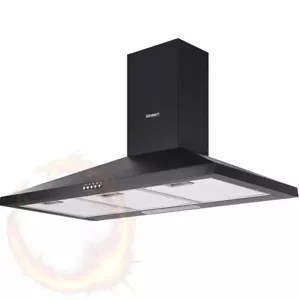 Devanti 900mm Range Hood 90cm Rangehood Black - Picture 1 of 8