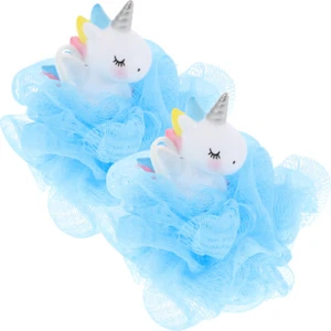 2 stücke Einhorn Dusche Luffa Peeling Mesh Dusche Ball Bad Schwamm Körper - Bild 1 von 12