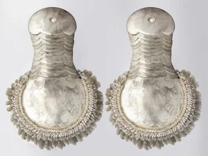 Cavalry Staff Officers Epaulettes Epaulets Silver WWI RIA Russia Cossack Guards - Picture 1 of 7