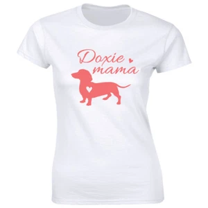 Dachshund Doxie Mama Women's T-Shirt Wiener Dog Pet Puppy Rescue Gift Fur Mom - Picture 1 of 1