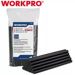WORKPRO 50Pack Hot Glue Sticks Black Hot Melt Adhesive Glue Sticks 0.43x8 Inches - Picture 1 of 13