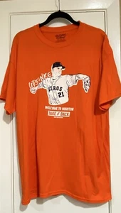 Houston Astros Ureinke #21 Mens Sz XL Short Sleeve Orange T-shirt "Take It Back" - Picture 1 of 4