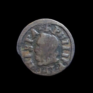 SPAIN DINERO (MENUT) BARCELONA 1722 PHILIP IV KM 20 #6683# - Picture 1 of 2