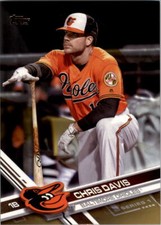 2017 Topps Gold Baseball Card #95 Chris Davis /2017