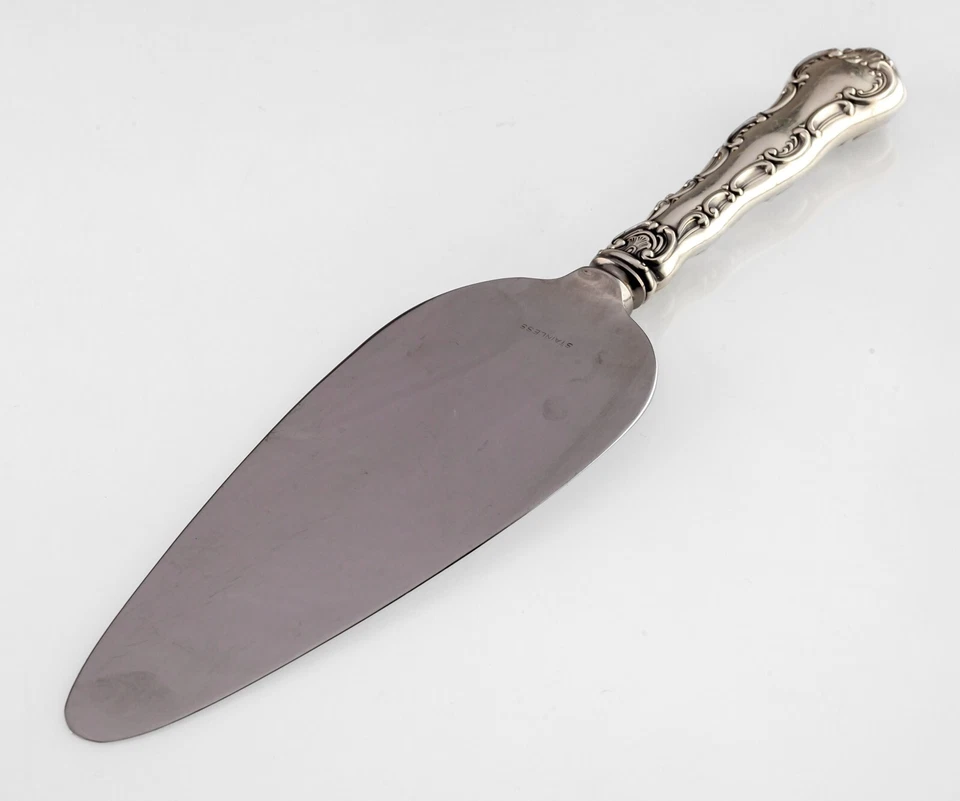 Servidor de pastel Gorham Strasbourg hoja de acero inoxidable mango de plata de ley 10" Foto 1 de 4