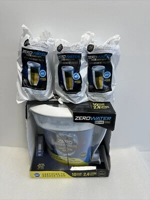 Lot of 3 Zero Water ZR-017 Water Filter Replacement Cartridges 5 Stage + Pitcher - Image 1 of 4
