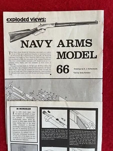 Navy Arms Model 66 Yellowboy Rifle VTG 1979 Exploded Views Parts List - Picture 1 of 11