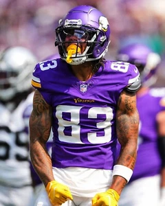 Foto de fútbol americano de la NFL Jalen Nailor Screaming Celebration Minnesota Vikings 8x10 - Imagen 1 de 1
