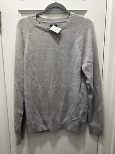 J. Crew Men's Size Large Pullover Sweater Crew Neck Poly/Wool Blend Gray Classic - Picture 1 of 8