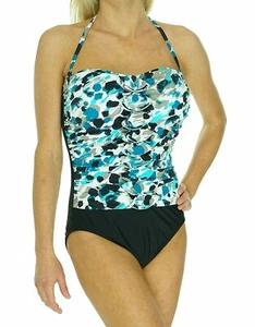 Traje de baño de una pieza para mujer INC International Concepts estampado con bandeau - Imagen 1 de 3