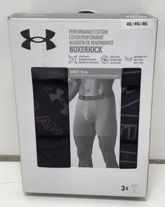 Under Armour Men's Boxerjock 3 Pack Boxer Briefs Size 4XL - Picture 1 of 5
