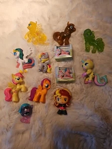 My Little Pony Figure Mini + Blind Bag Lot Of 12 MLP Green Jewel Princess - Picture 1 of 13