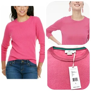 NWT Vineyard vines cashemer blend pink pullover top sweater L - Picture 1 of 14