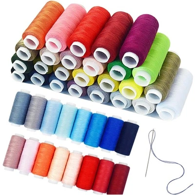 Nähgarn Set 39 Farben Polyester Nähfaden Nähzubehör für Hand Maschinennähen - Bild 1 von 2