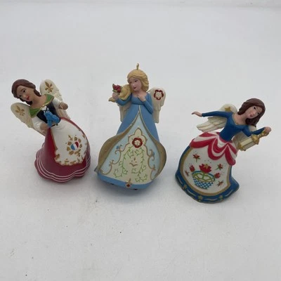3 adornos de recuerdo con sello ángeles alrededor del mundo Col América Inglaterra Francia Foto 1 de 4