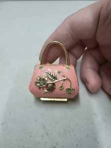 BORSA GIOIELLO CRISTALLI VERDI SMALTATI PESCA BORSA BIGIOTTERIA PORTAGIOIE - Foto 1 di 4