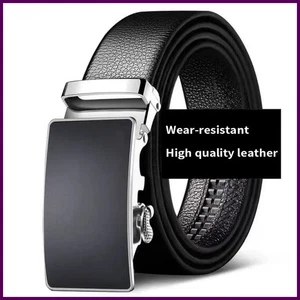 Cinturón de cuero de vaca para hombre con hebilla automática de alta gama de moda cinturón de capa superior - Imagen 1 de 24