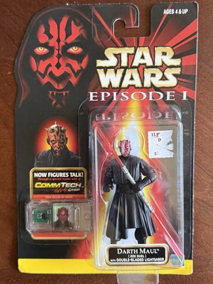 De colección Star Wars Episodio I Darth Maul Doble Hoja Commtech 1998 Hasbro Sellado Foto 1 de 3