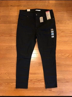 Women's Levi's 721 High-Rise Skinny Jeans 18 Medium W34 L30 NWT Black 557 - Image 1 of 4