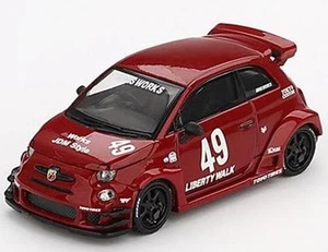 TSM MGT00963-L 1/64 Abarth 595 LB-WORKS x Abas Works Red LHD Diecast Model Car - Picture 1 of 8