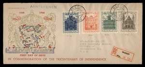 DR WHO 1948 NETHERLANDS FDC INDEPENDENCE ANIV CACHET SEMI POST COMBO w12716 - Picture 1 of 2
