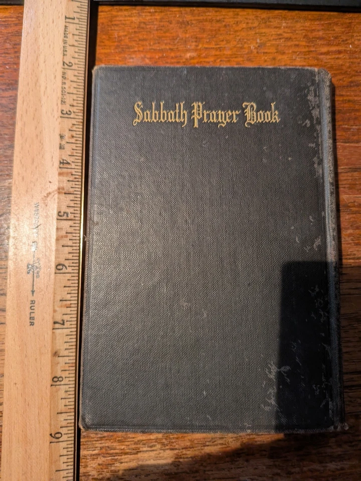 Sabbath Prayer Book Hebrew/English Conservative Cong HC 1922 Rabbi Barnett Elzas - Image 1 of 4