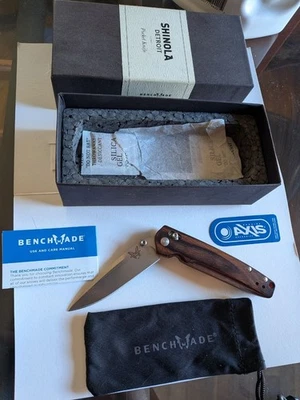 Faca de bolso Benchmade X Shinola Detroit 485 Valet M390 lâmina edição limitada - Imagem 1 de 4