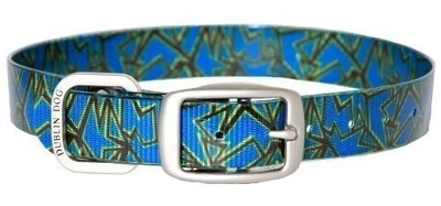 DUBLIN DOG COMPANY Dublin Dog Koa Collection Shattered 17 by 21.5-Inch Dog Collar, Large, Triton