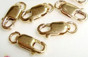 10 pezzi ARTIGLIO ARAGOSTA RIEMPITO IN ORO 14K CHIUSURE 13,5 mm - Foto 1 di 1