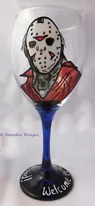 Venerdì 13 Jason Voorhees vino gin bicchiere birra culto regalo di Halloween horror - Foto 1 di 9