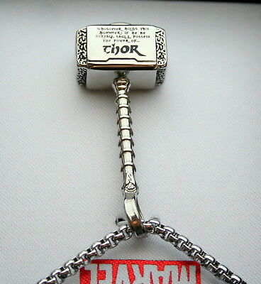 Marvel Comics The Mighty Thor's Hammer Unisex Necklace Pendant New NOS Box • 24.48£