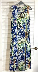 Shoreline Woman's Cover up Beach Maxi Dress Multicolor Size 1XL NWT - Picture 1 of 10