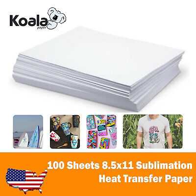 Koala Sublimation Paper 8.5x11 100 Sheets For Inkjet Heat Transfer Mugs Tumblers • 13.99$