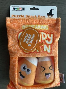 "OUTWARD HOUND Rompecabezas OTOÑO/HALLOWEEN Bolsa de Snack "MAÍZ CARAMELO"" Cachorro/Perro Nuevo con Etiquetas - Imagen 1 de 1