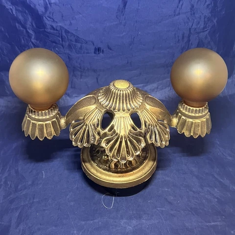 Rewired Single Semi Flush Two Socket light Fixture beautiful Finish 11C Cover