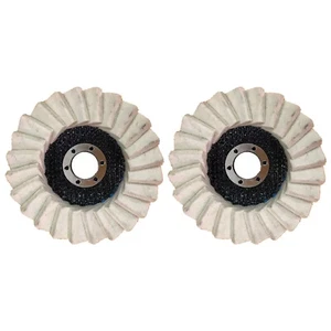 2Pcs Wool Polishing Wheel Buffing Pads Flap Felt Disc Angle Grinder Metal 115mm - Picture 1 of 16