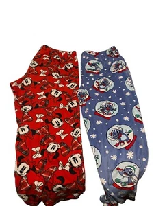 Minnie Mouse & Stitch Disney Bundle of 2 Pajama Pants Women’s Size XL Lounge - Picture 1 of 22